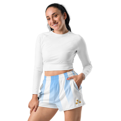 Shorts de deporte Albiceleste para mujer