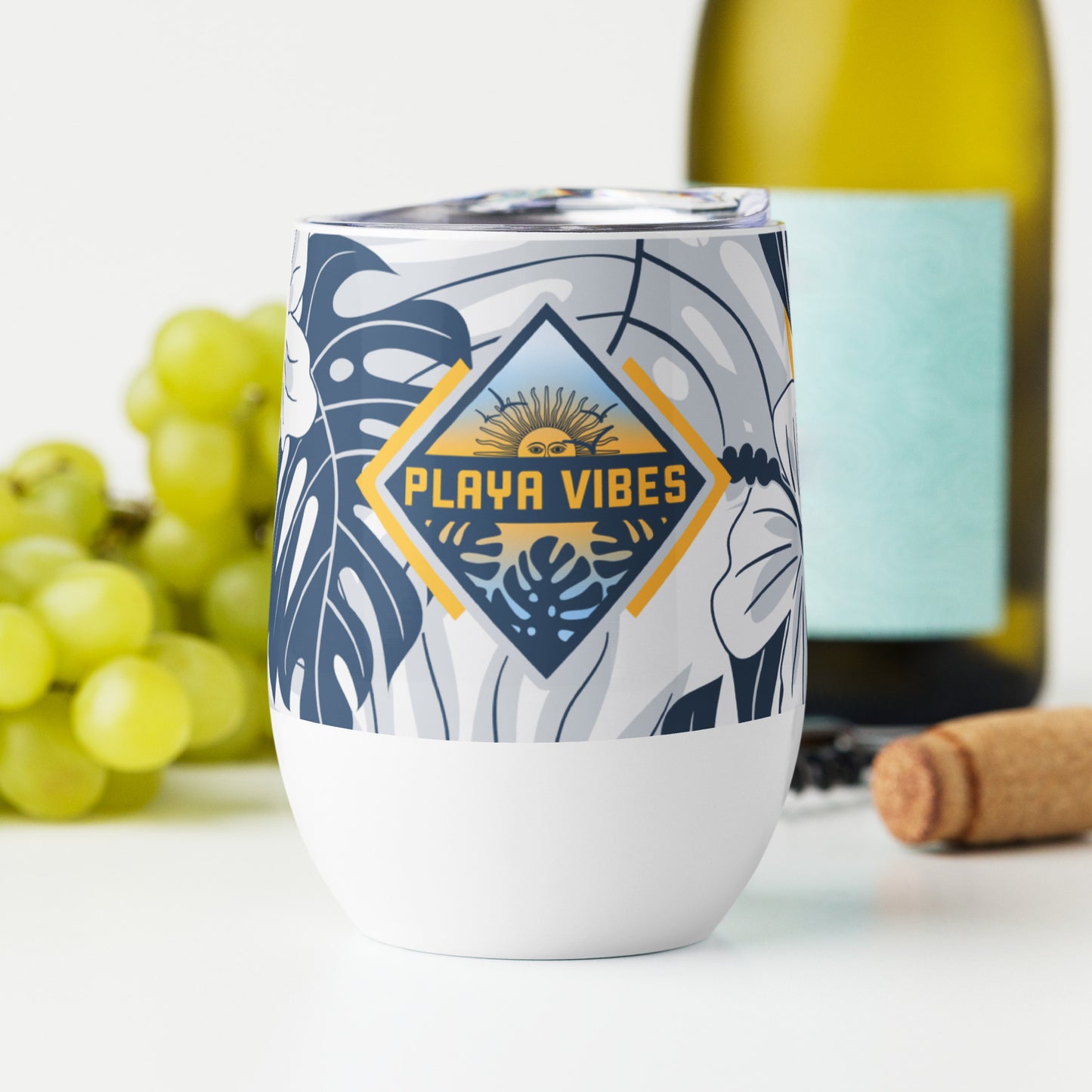 Vaso de vino Insulado "Playa Vibes"